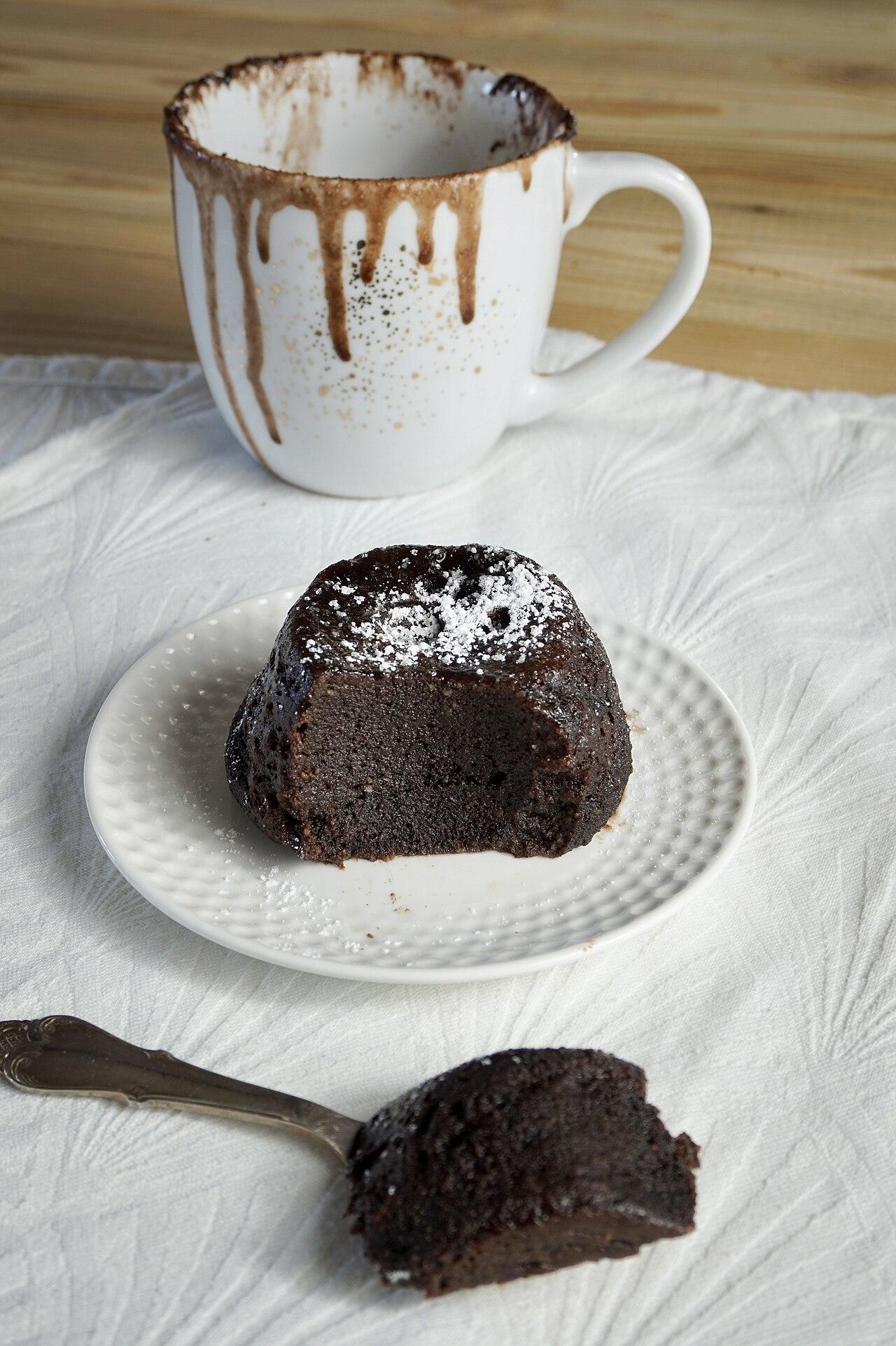 Bolo de caneca fit de chocolate