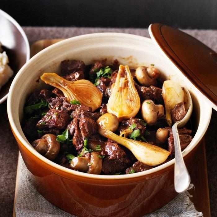 Bourguignon de Carne com Purê de Mandioquinha