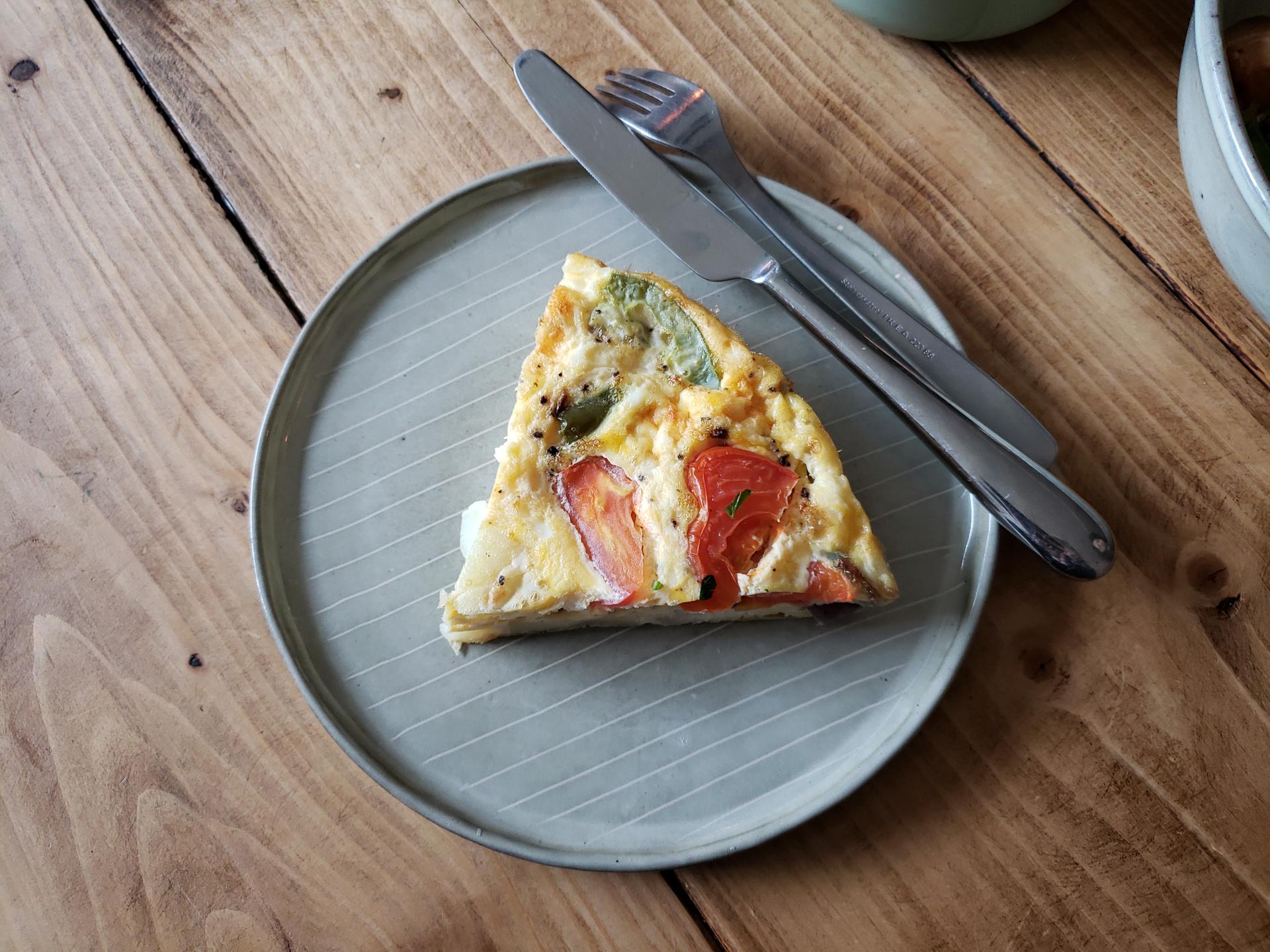 Omelete de Forno com Espinafre e Queijo