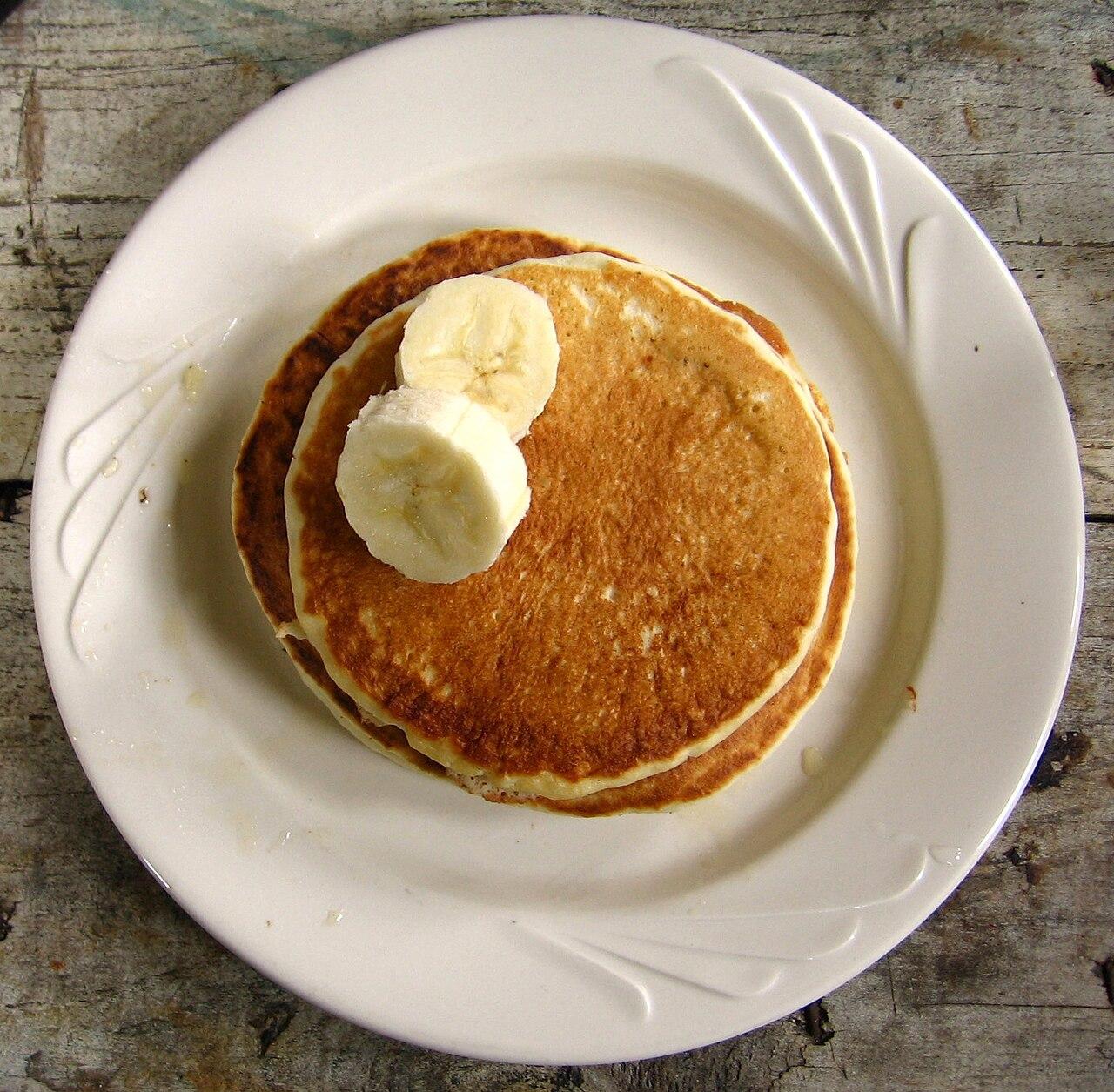 Panqueca proteica de banana e aveia