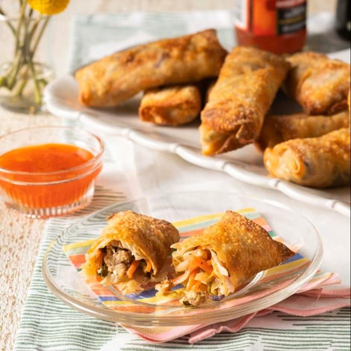 Rolinhos Primavera de Carne Suína na Air Fryer