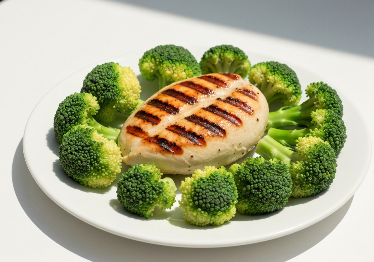 Frango com Brócolis Low Carb ao Limão e Alho