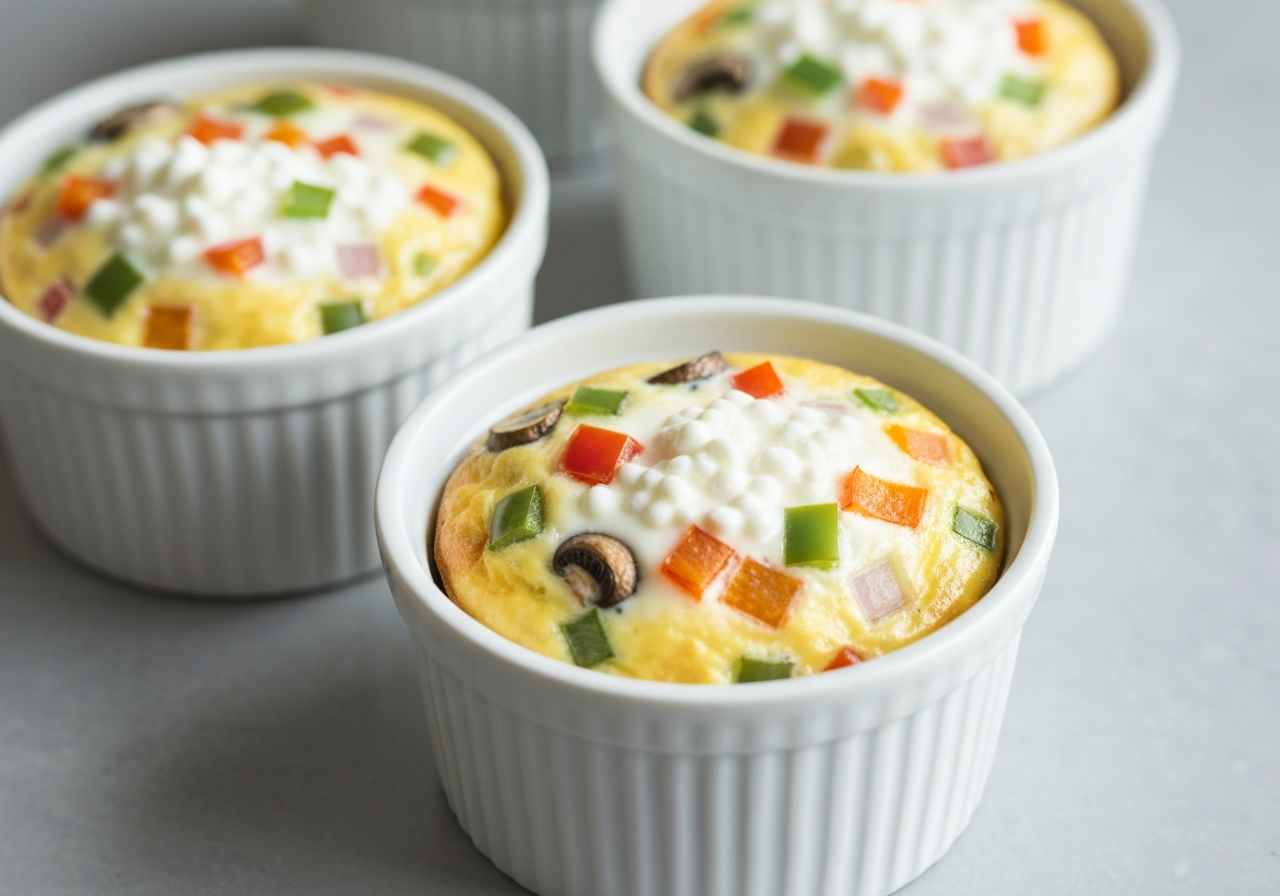 Omelete de Forno Fit de Legumes e Cottage