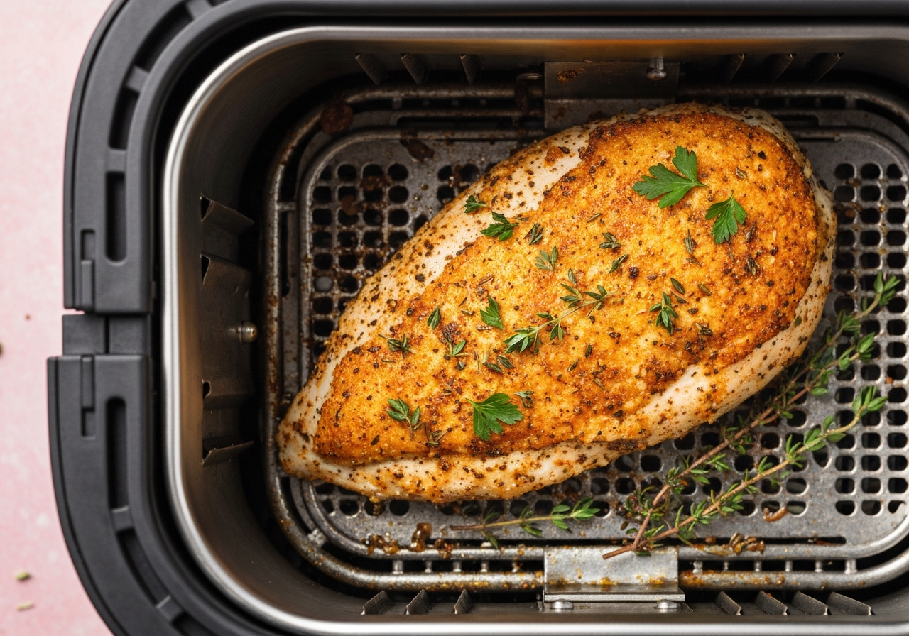 Peito de Frango Suculento na Air Fryer com Marinada Cítrica e de Ervas
